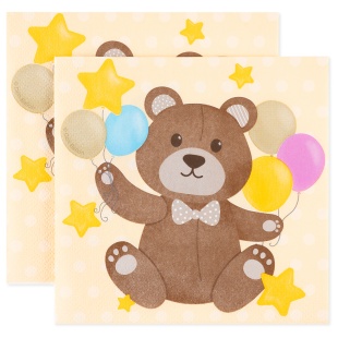 Сервировочные салфетки, Любимый мишка, 33*33 см, 20 шт.
