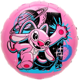 Шар (18''/46 см) Круг, Любимый монстрик, Розовый, 1 шт.